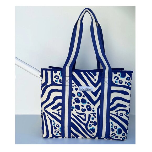 LILIBRIDGE Tennis Bag - Zebra Cat Blue - NEW in Sealed Packaging - Picture 9 of 11